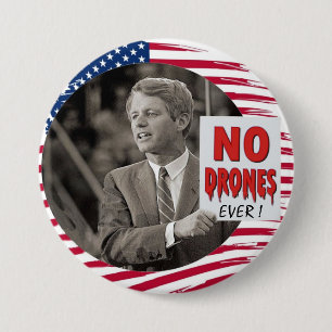 RFK: GEEN DRONEN OOIT! RONDE BUTTON 7,6 CM