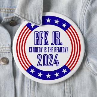 RFK Jr "Kennedy is de Remedy" 2024-campagne Ronde Button 6,0 Cm