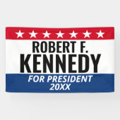 RFK JR Kennedy voor President - Campaign Spandoek (Horizontaal)