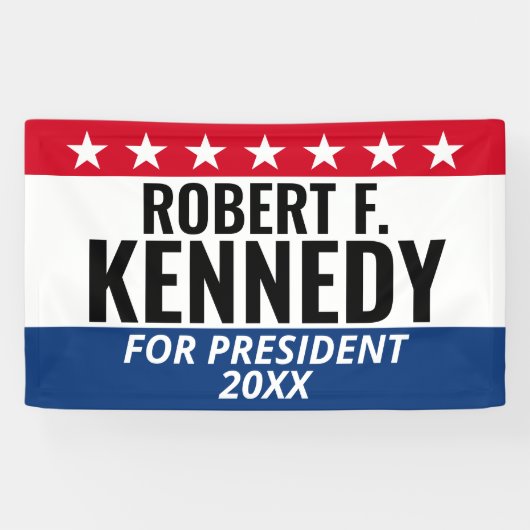 RFK JR Kennedy voor President - Campaign Spandoek (Horizontaal)