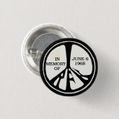 RFK Memorial Peace Pinback Ronde Button 3,2 Cm (Voorkant /achterkant)