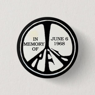 RFK Memorial Peace Pinback Ronde Button 3,2 Cm