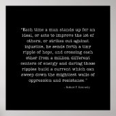 RFK Ripple of Hope Quote Poster (Voorkant)