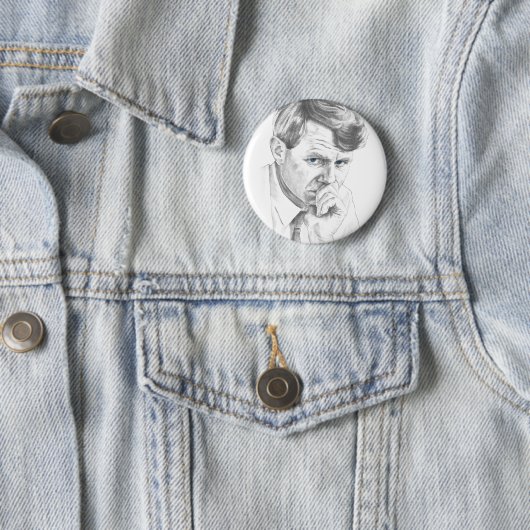 RFK: Robert Kennedy Pin Button (In situ)