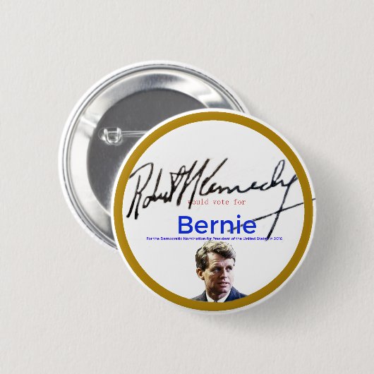 RFK voor Bernie Sanders Ronde Button 5,7 Cm (Voorkant /achterkant)