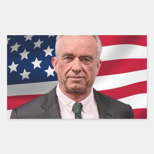 RFK voor President 2024 Rechthoekige Sticker (Voorkant)
