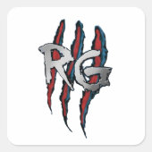 RG Logo Clear Vierkante Sticker (Voorkant)