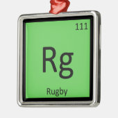 Rg - Periodiek tabelsymbool voor sportweddenchemie Metalen Ornament (Links)