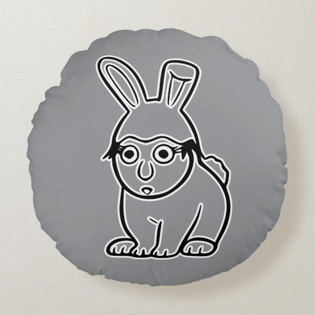 RG RA Ei Kunst Rond Kussen (Voorkant)