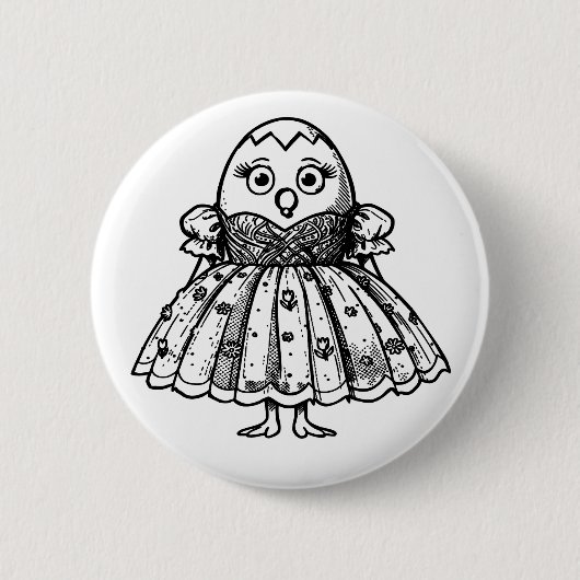 RG RA Ei Kunst Ronde Button 5,7 Cm (Voorkant)