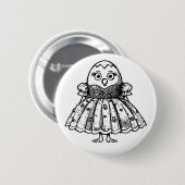 RG RA Ei Kunst Ronde Button 5,7 Cm (Voorkant /achterkant)