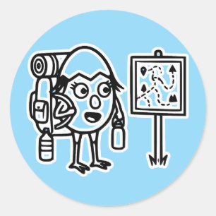 RG RA Ei Kunst Ronde Sticker