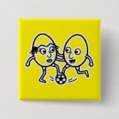 RG RA Ei Kunst Vierkante Button 5,1 Cm (Voorkant)