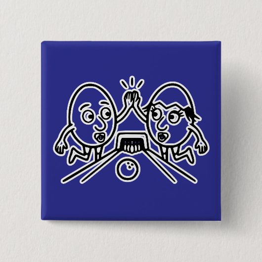 RG RA Ei Kunst Vierkante Button 5,1 Cm (Voorkant)