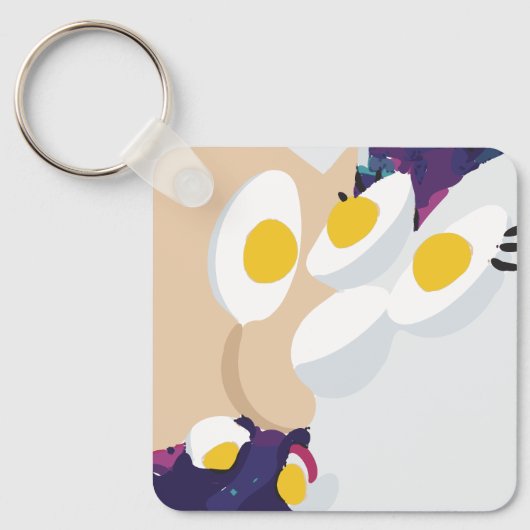 RG RA Eier Kunst Sleutelhanger (Voorkant)
