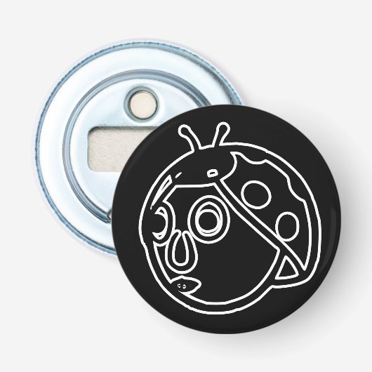 RG RA Eierkunst Button Flesopener (Voorkant)