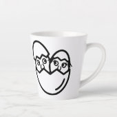 RG RA Eierkunst Latte Mok (Rechts)