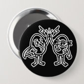 RG RA Eierkunst Ronde Button 4,0 Cm (Voorkant /achterkant)