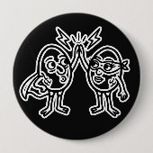 RG RA Eierkunst Ronde Button 4,0 Cm (Voorkant)