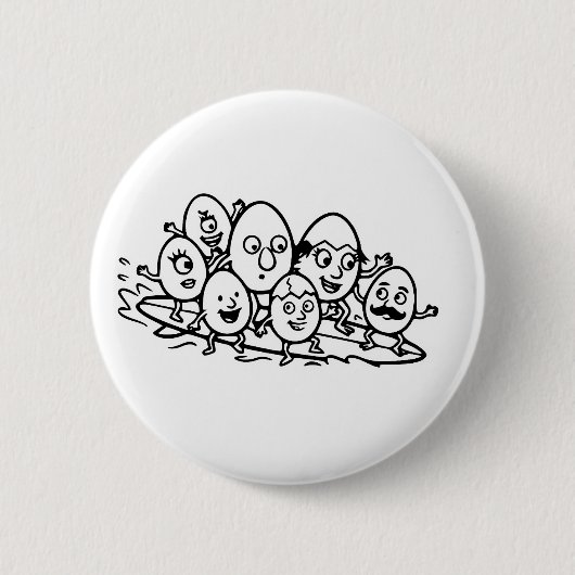 RG RA Eierkunst Ronde Button 5,7 Cm (Voorkant)