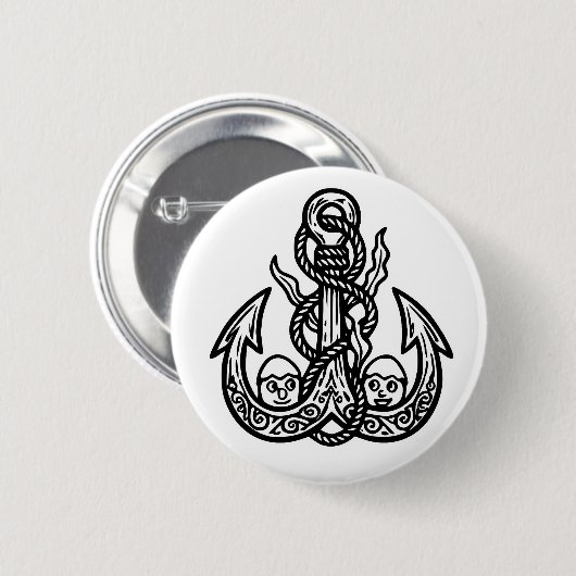 RG RA Eierkunst Ronde Button 5,7 Cm (Voorkant /achterkant)