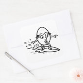 RG RA Eierkunst Vierkante Sticker (Envelop)