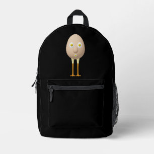 RG & RA Grappig Ei Karakter Schattig Ontwerp Bedrukte Rugzak