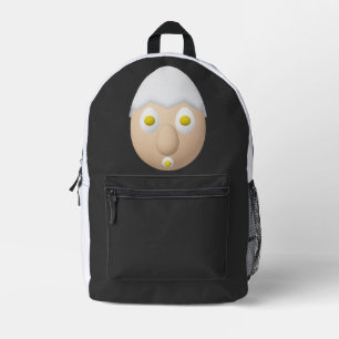 RG & RA Grappig Ei Karakter Schattig Ontwerp Bedrukte Rugzak
