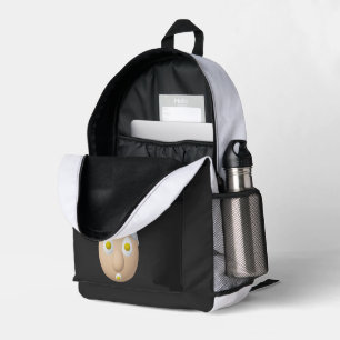 RG & RA Grappig Ei Karakter Schattig Ontwerp Bedrukte Rugzak