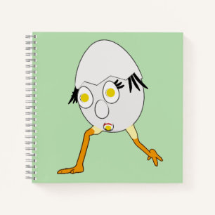 RG & RA Grappig Ei Karakter Schattig Ontwerp Notitieboek