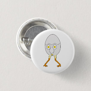 RG & RA Grappig Ei Karakter Schattig Ontwerp Ronde Button 3,2 Cm