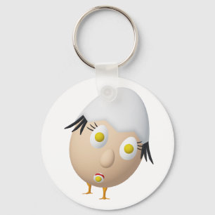 RG & RA Grappig Ei Karakter Schattig Ontwerp Sleutelhanger