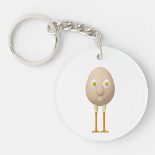 RG & RA Grappig Ei Karakter Schattig Ontwerp Sleutelhanger