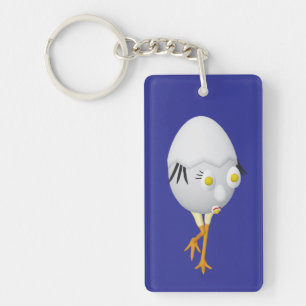 RG & RA Grappig Ei Karakter Schattig Ontwerp Sleutelhanger