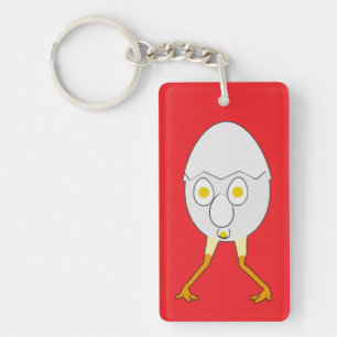 RG & RA Grappig Ei Karakter Schattig Ontwerp Sleutelhanger