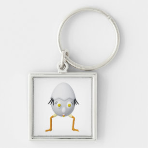 RG & RA Grappig Ei Karakter Schattig Ontwerp Sleutelhanger