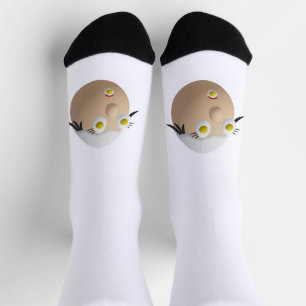 RG & RA Grappig Ei Karakter Schattig Ontwerp Sokken