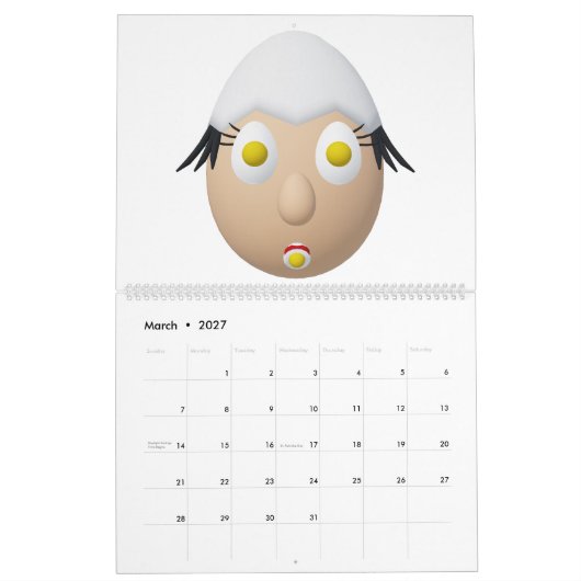 RG & RA Grappig Eipersonage Leuk Ontwerp Kalender (Mar 2027)