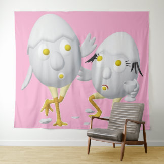 RG & RA Grappig Eipersonage Leuk Ontwerp Wandkleed