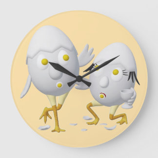 RG & RA Grappig Eipersonage Schattig Ontwerp Grote Klok