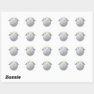 RG & RA Grappig Eipersonage Schattig Ontwerp Ronde Sticker