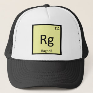 Rg - Ragdoll Cat Chemistry Periodic Table Element Trucker Pet