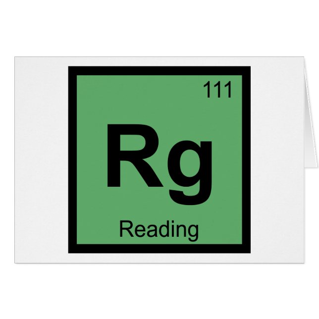 Rg - Reading Pennsylvania Scheikunde Periodiek Sys (Voorkant Horizontaal)
