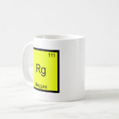 Rg - Reggae Funny Chemistry Element Symbol T-shirt Koffiemok (Voorkant links)