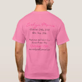 RGA Zwangerschap en Baby verlies, borstvoeding T-shirt (Achterkant)