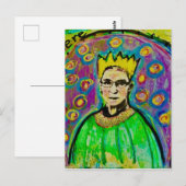 RGB-Briefkaart Ruth Baden Ginsburg - Rol van het b Briefkaart (Voorkant / Achterkant)