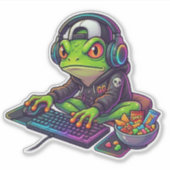 RGB Chaos Gamer Kikker Sticker (Voorkant)