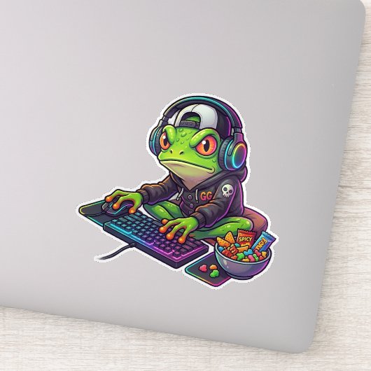 RGB Chaos Gamer Kikker Sticker (Detail)