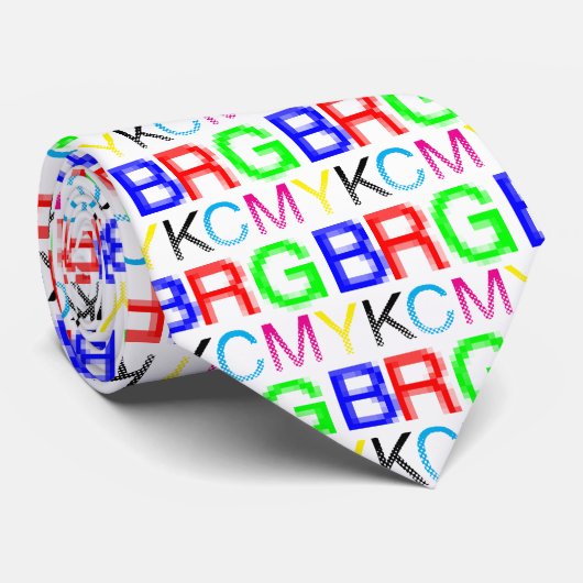 RGB-CMYK STROPDAS (Opgerold)