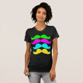 RGB Fluo Mustaches Retro T-shirt (Voorkant volledig)